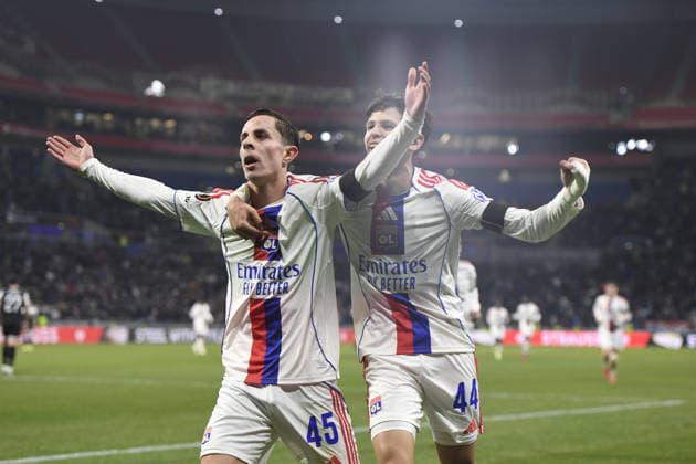 Football : Olympique Lyonnais v PAOK FC - UEFA Europa League 29 01 2026 Remi Himbert of Lyon scoring goal during the UEFA Europa league match between Olympique Lyonnais and PAOK FC at Groupama Stadium Decines Charpieu Lyon France on January 29 2026 LYONFrance  Copyright: xMouradxALLILIx