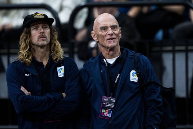 260129 Swedens coaches Rasmus Jonsson and Anders Kristiansson during Stockholm Beach 2026 on January 29, 2026 in Stockholm  Copyright: EMMAxWALLSKOG BB260129EW091