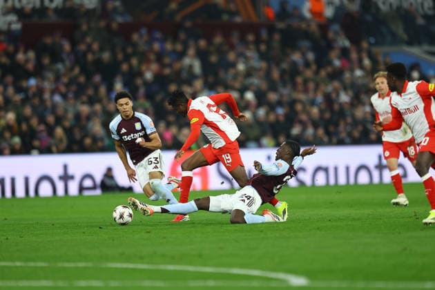 SOCCER - UEFA EL, Aston Villa vs RBS BIRMINGHAM,ENGLAND,29.JAN.26 - SOCCER - UEFA Europa League, Aston Villa FC vs Red Bull Salzburg. Image shows Karim Konate (RBS).  GEPAxpictures xMichaelxZemanek