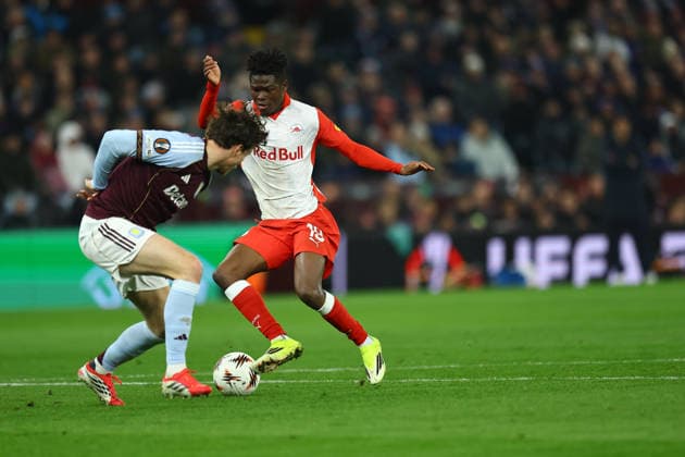SOCCER - UEFA EL, Aston Villa vs RBS BIRMINGHAM,ENGLAND,29.JAN.26 - SOCCER - UEFA Europa League, Aston Villa FC vs Red Bull Salzburg. Image shows Karim Konate (RBS).  GEPAxpictures xMichaelxZemanek