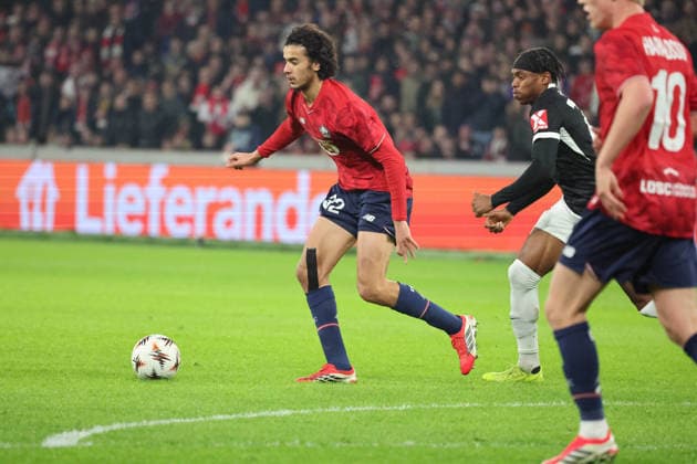FOOTBALL : LOSC Lille vs Freiburg - UEFA Europa League - 29 01 2026 Ayyoub BOUADDI (LOSC Lille) lors du match LOSC Lille vs Freiburg, UEFA Europa League phase de ligue, Decathlon Arena stade Pierre Mauroy, le 29 janvier 2026 - photo Laurent Sanson PsnewZ  Copyright: xLaurentxSANSONx xPsnewZx
