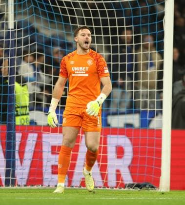 Rangers goalkeeper Jack Butland during UEFA Europa League league phase match at Estadio do Dragao, Porto. Porto v Rangers - UEFA Europa League - Estadio do Dragao, Portugal - 29 Jan 2026Porto Estadio do Dragao Portugal EDITORIAL USE ONLY  Copyright: xRangersxFC Shutterstockx 16488595t