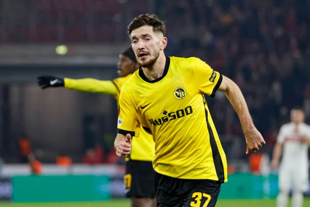 Armin Gigovic BSC Young Boys, 37 after the 1 1 , Germany, Football, UEFA Europa League, Matchday 8, 2025 2026, VfB Stuttgart vs Young Boys Bern, 29 01 2026, Stuttgart MHP Arena Germany Copyright: xGrantxHubbsx