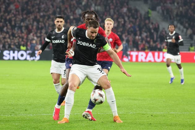 FOOTBALL : LOSC Lille vs Freiburg - UEFA Europa League - 29 01 2026 Christian GÜNTER (SC Freiburg) lors du match LOSC Lille vs Freiburg, UEFA Europa League phase de ligue, Decathlon Arena stade Pierre Mauroy, le 29 janvier 2026 - photo Laurent Sanson PsnewZ  Copyright: xLaurentxSANSONx xPsnewZx