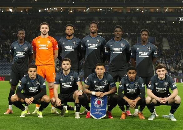 Rangers team to start during UEFA Europa League league phase match at Estadio do Dragao, Porto. Porto v Rangers - UEFA Europa League - Estadio do Dragao, Portugal - 29 Jan 2026Porto Estadio do Dragao Portugal EDITORIAL USE ONLY  Copyright: xRangersxFC Shutterstockx 16488595ar