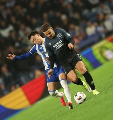 Max Aarons of Rangers during UEFA Europa League league phase match at Estadio do Dragao, Porto. Porto v Rangers - UEFA Europa League - Estadio do Dragao, Portugal - 29 Jan 2026Porto Estadio do Dragao Portugal EDITORIAL USE ONLY  Copyright: xRangersxFC Shutterstockx 16488595ag