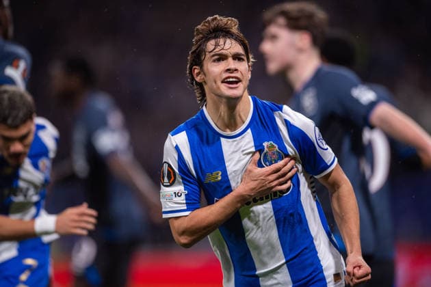 January 29, 2026, Porto, Porto, Portugal: PORTO, PORTUGAL - JANUARY 29: RODRIGO MORA from FC Porto is seen celebrating his goal during the UEFA Europa League 2025 26 MD8 match between FC Porto and Rangers FC, at Estadio do Dragao on January 29, 2026 in Porto, Portugal Porto Portugal - ZUMAl192 20260129_zsp_l192_024 Copyright: xMiguelxLemosx
