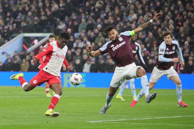 Aston Villa v Salzburg, Europa League Edmund Baidoo of Red Bull Salzburg during the Europa League match between Aston Villa and Salzburg at Villa Park, Birmingham, UK on 29 January 2026. Birmingham Villa Park West Midlands UK Editorial use only , Copyright: xAlunxRobertsx PSI-23649-0012