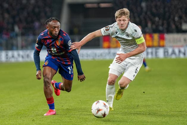 UEFA Europa League 2025 26 8 Matchday, Thursday 29 01 2026 FC Basel 1893 vs Viktoria Pilsen St Jakob Park Basel, Switzerland BÃ nie TraorÃ , Benie Traore 11, FC Basel , LukaÅ¡ Äaerv, Lukas Cerv 6, Viktoria Pilsen Copyright: xValentinxDomgjonix