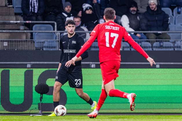 STURM GRAZ - BRANN BERGEN Arjan Malic of Sturm and Joachim Soltvedt of Brann during the league phase of UEFA Europa league football match between SK Sturm Graz and SK Brann Bergen. Graz, Austria, January 29, 2026. Photo by Branislav Racko Copyright: xx 080A0262