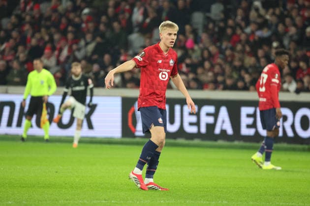 FOOTBALL : LOSC Lille vs Freiburg - UEFA Europa League - 29 01 2026 Hakon HARALDSSON (LOSC Lille) lors du match LOSC Lille vs Freiburg, UEFA Europa League phase de ligue, Decathlon Arena stade Pierre Mauroy, le 29 janvier 2026 - photo Laurent Sanson PsnewZ  Copyright: xLaurentxSANSONx xPsnewZx