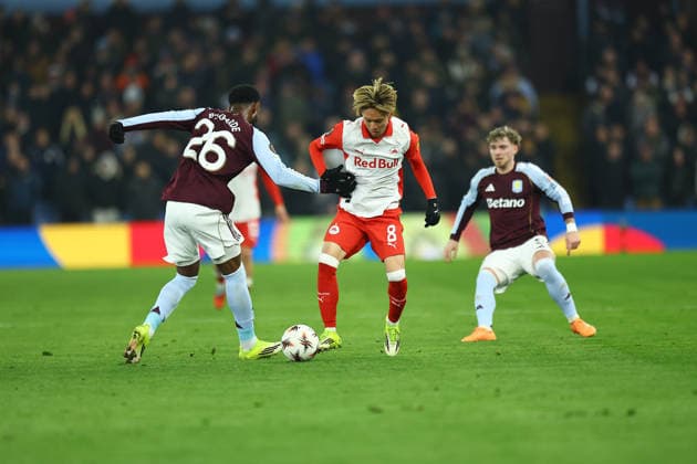 SOCCER - UEFA EL, Aston Villa vs RBS BIRMINGHAM,ENGLAND,29.JAN.26 - SOCCER - UEFA Europa League, Aston Villa FC vs Red Bull Salzburg. Image shows Sota Kitano (RBS).  GEPAxpictures xMichaelxZemanek