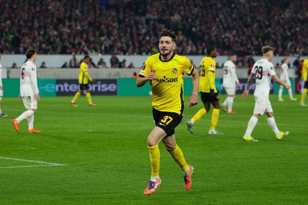 Armin Gigovic 37 BSC Young Boys Bern celebrates after his goal for 1 2, connecting goal, VfB Stuttgart vs BSC Young Boys Bern, Football, Men, UEFA Europa League, Season 2025 2026, Matchday 8, 29 01 2026 DFB regulations prohibit any use of photographs as image sequences and or quasi video Stuttgart Baden Wuerttemberg Germany Copyright: xkolbert-press MartinxAgüerax