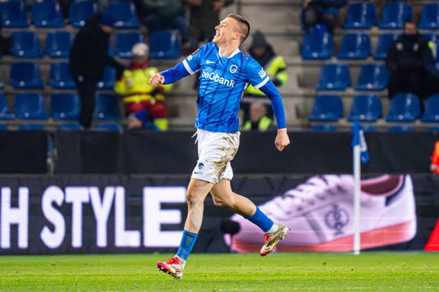 2026-01-29 KRC Genk v Malmo FF - UEFA Europa League 2025 26 League Phase MD8 GENK, BELGIUM - JANUARY 29: Daan Heymans of KRC Genk celebrates the equalizing first goal during the UEFA Europa League 2025 26 League Phase MD8 match between KRC Genk and Malmo FF at Cegeka Arena on January 29, 2026 in Genk, Belgium. (Photo by Gabriel Calvino Alonso BSR Agency) Genk Belgium Content not available for redistribution in The Netherlands directly or indirectly through any third parties. Copyright: xBSRxAgencyx