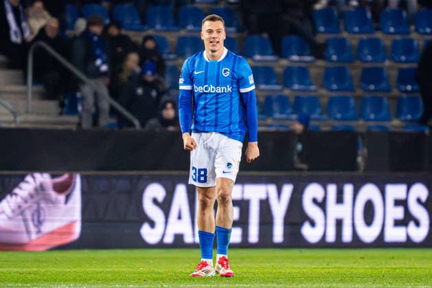 2026-01-29 KRC Genk v Malmo FF - UEFA Europa League 2025 26 League Phase MD8 GENK, BELGIUM - JANUARY 29: Daan Heymans of KRC Genk celebrates the equalizing first goal during the UEFA Europa League 2025 26 League Phase MD8 match between KRC Genk and Malmo FF at Cegeka Arena on January 29, 2026 in Genk, Belgium. (Photo by Gabriel Calvino Alonso BSR Agency) Genk Belgium Content not available for redistribution in The Netherlands directly or indirectly through any third parties. Copyright: xBSRxAgencyx