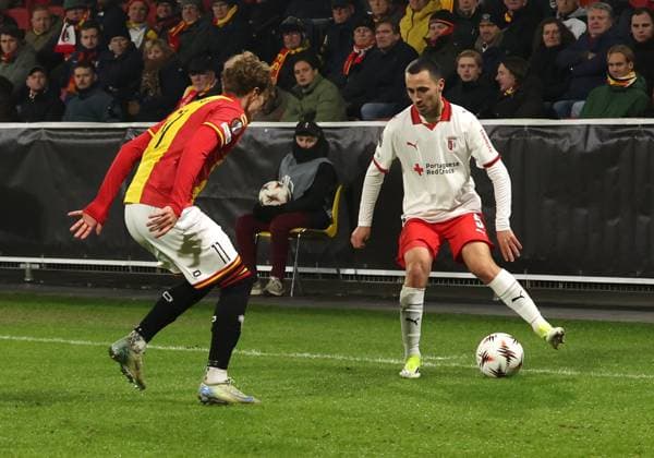 Leonardo Lelo of Braga during the match Go Ahead Eagles vs Braga at the De Adelaarshorst for the UEFA Europa League season 2025 2026 in DEVENTER, Netherlands on 29 january 2026 Photo by Peter Lous EYE4IMAGES