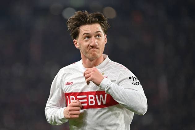 Angelo STILLER VFB Stuttgart action,single image,cropped single motif,half figure,half figure football UEFA Europa League VfB Stuttgart BSC Young Boys on 29 01 2026 MHP ARENA