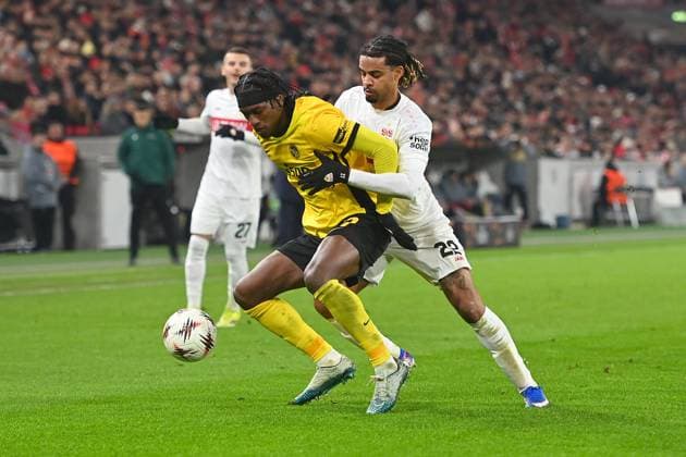 Lorenz ASSIGNON VFB Stuttgart , action,duel against Joel MONTEIRO Bern Football UEFA Europa League VfB Stuttgart BSC Young Boys on 29 01 2026 MHP ARENA