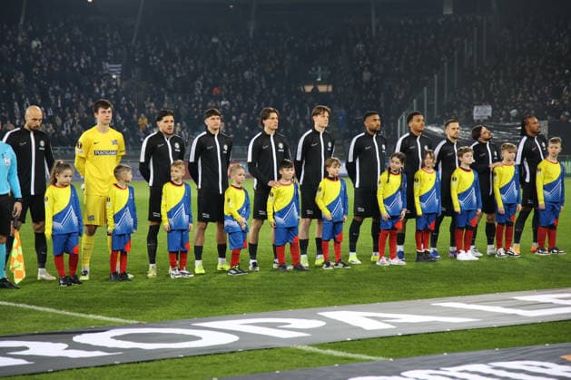 SK Sturm Graz vs SK Brann - UEFA Europa League 2025 26, 29 01 2026 Graz, Austria, 29 JAN 26 SOCCER UEFA Europa League, SK Sturm Graz vs SK Brann Bergen The image shows the team of Sturm Copyright: xBEAUTIFULxSPORTS Rainerx
