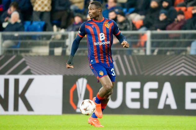 29 01 2026, Basel, St Jakob Park, Europa League FC Basel Viktoria Plzen, 32 Jonas Adjetey Basel Basel St Jakob Park Basel Switzerland Copyright: xJustPictures.ch PascalxvonxBürenx jp-en-PaVoB-Pavo_Fotografie-01297