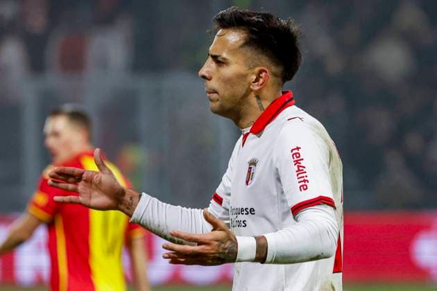 Rodrigo Zalazar of SC Braga gestures Go Ahead Eagles v SC Braga, UEFA Europa League 2025 26 League Phase MD8, Go Ahead Eagles v SC Braga, Stadion De Adelaarshorst, January 29, 2026, Deventer, Netherlands.