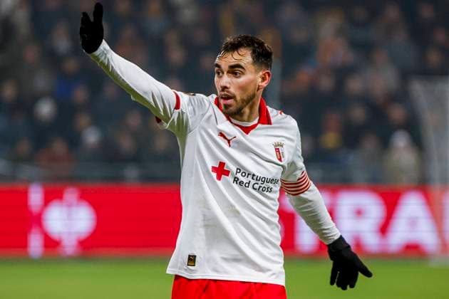 Ricardo Horta of SC Braga gestures Go Ahead Eagles v SC Braga, UEFA Europa League 2025 26 League Phase MD8, Go Ahead Eagles v SC Braga, Stadion De Adelaarshorst, January 29, 2026, Deventer, Netherlands.