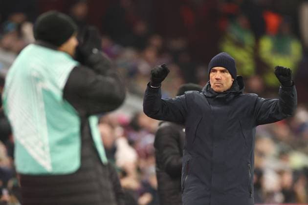 Thomas Letsch Manager of Red Bull Salzburg celebrates. Aston Villa v Red Bull Salzburg, UEFA Europa League, Group Stage, Football, Villa Park, Birmingham, UK - 29 Jan 2026Birmingham Villa Park United Kingdom EDITORIAL USE ONLY No use with unauthorised audio, video, data, fixture lists, club league logos or live services. Online in-match use limited to 120 images, no video emulation. No use in betting, games or single club league player publications. Copyright: xRyanxBrowne Shutterstockx 16445867bi