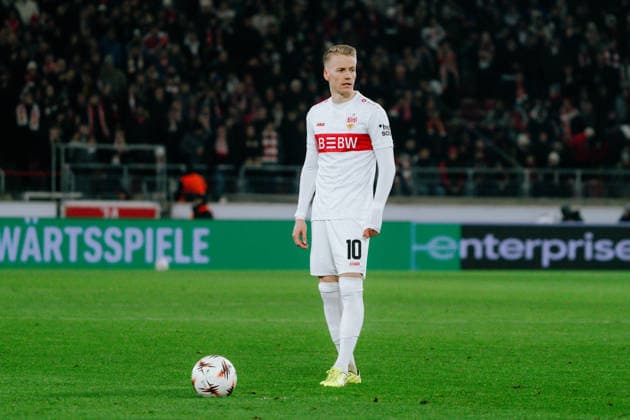 Chris Führich VfB Stuttgart, 10 , Free kick, GER, VfB Stuttgart vs Young Boys Bern, Football, Europa League, Matchday 8, Season 2025 2026, 29 01 2026, GER, VfB Stuttgart vs Young Boys Bern, Football, Europa League, Matchday 8, Season 2025 2026, 29 01 2026, Stuttgart Copyright: xEibner-Pressefoto EdwardxCheungx EP_ECG