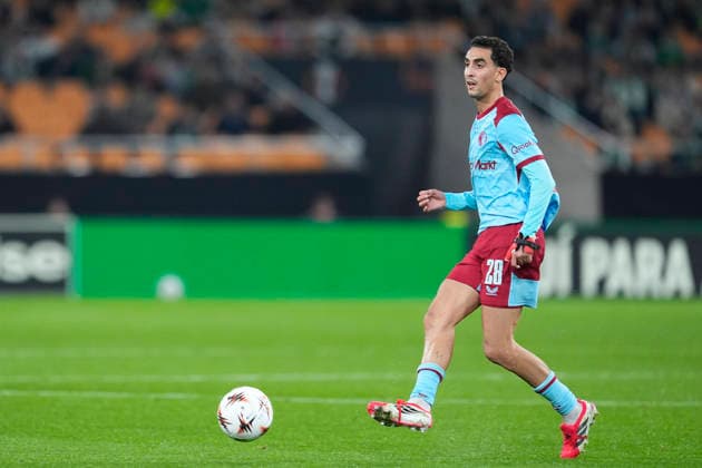 Fußball, EuroLeague, Real Betis Sevilla - Feyenoord Rotterdam #5 January 29, 2026, Sevilla, Sevilla, Spain: Oussama Targhalline of Feyenoord in action during the UEFA Europa League 2025 26 League Phase MD8 match between Real Betis Balompie and Feyenoord at La Cartuja stadium on January 29, 2026 in Seville, Spain. Sevilla Spain - ZUMAa181 20260129_zaa_a181_046 Copyright: xJoaquinxCorcherox