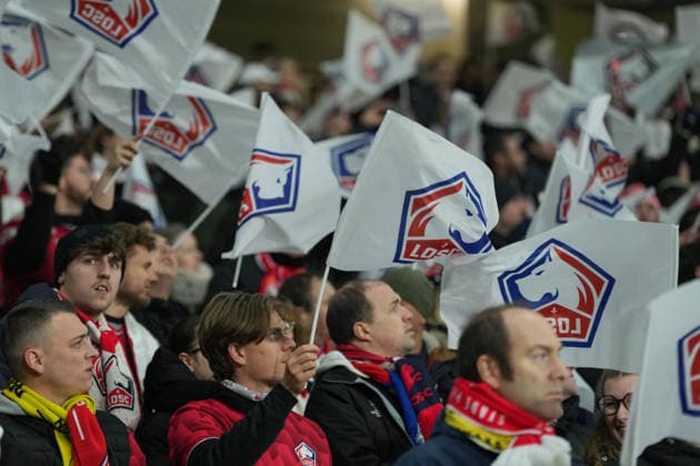 Fans with flags , France, Football, UEFA Europa League, Matchday 8, League phase, 2025 2026, OSC Lille vs SC Freiburg, 29 01 2026, Stade Pierre Mauroy, Lille, France Lille Stade Pierre Mauroy DÃ partements Nord, Hauts de Fra France Copyright: xArnexAmbergx