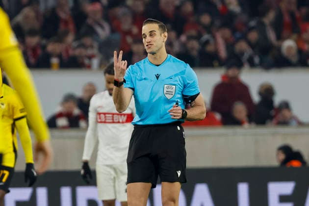 Referee Javier Alberola Rojas ESP , Germany, Football, UEFA Europa League, Matchday 8, 2025 2026, VfB Stuttgart vs Young Boys Bern, 29 01 2026, Stuttgart MHP Arena Germany Copyright: xGrantxHubbsx