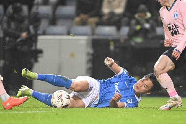 Genk s Hyeon-Gyu Oh pictured in action during a soccer game between Belgian soccer team KRC Genk and Swedish team Malmo FF, in Genk, on Thursday 29 January 2026, on day eight of the League phase of the UEFA Europa League tournament. JILLxDELSAUX  x159649647x