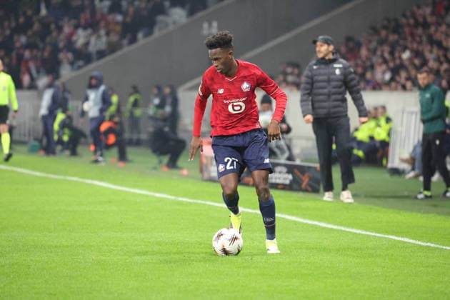 FOOTBALL : LOSC Lille vs Freiburg - UEFA Europa League - 29 01 2026 FÃ lix CORREIA (LOSC Lille) lors du match LOSC Lille vs Freiburg, UEFA Europa League phase de ligue, Decathlon Arena stade Pierre Mauroy, le 29 janvier 2026 - photo Laurent Sanson PsnewZ  Copyright: xLaurentxSANSONx xPsnewZx