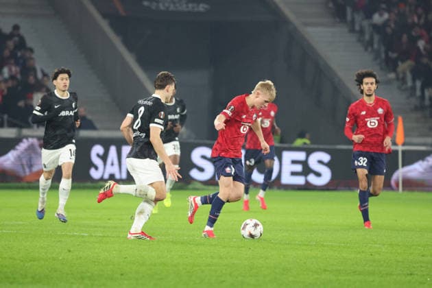 FOOTBALL : LOSC Lille vs Freiburg - UEFA Europa League - 29 01 2026 Hakon HARALDSSON (LOSC Lille) lors du match LOSC Lille vs Freiburg, UEFA Europa League phase de ligue, Decathlon Arena stade Pierre Mauroy, le 29 janvier 2026 - photo Laurent Sanson PsnewZ  Copyright: xLaurentxSANSONx xPsnewZx