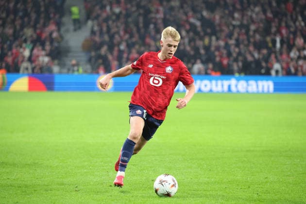 FOOTBALL : LOSC Lille vs Freiburg - UEFA Europa League - 29 01 2026 Hakon HARALDSSON (LOSC Lille) lors du match LOSC Lille vs Freiburg, UEFA Europa League phase de ligue, Decathlon Arena stade Pierre Mauroy, le 29 janvier 2026 - photo Laurent Sanson PsnewZ  Copyright: xLaurentxSANSONx xPsnewZx