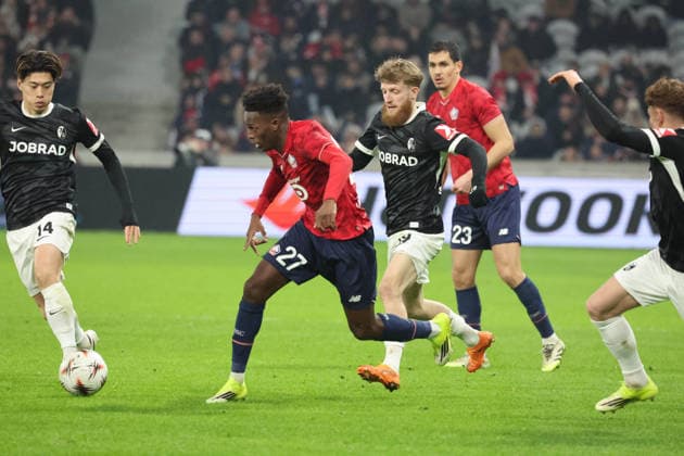 FOOTBALL : LOSC Lille vs Freiburg - UEFA Europa League - 29 01 2026 FÃ lix CORREIA (LOSC Lille) lors du match LOSC Lille vs Freiburg, UEFA Europa League phase de ligue, Decathlon Arena stade Pierre Mauroy, le 29 janvier 2026 - photo Laurent Sanson PsnewZ  Copyright: xLaurentxSANSONx xPsnewZx