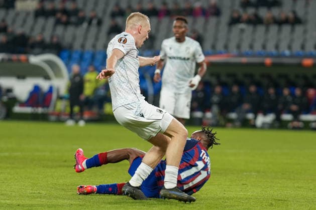 UEFA Europa League 2025 26 8 Matchday, Thursday 29 01 2026 FC Basel 1893 vs Viktoria Pilsen St Jakob Park Basel, Switzerland Karel SpaÄil, Karel Spacil 5, Viktoria Pilsen , BÃ nie TraorÃ , Benie Traore 11, FC Basel Copyright: xValentinxDomgjonix