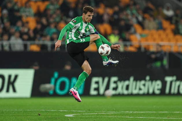 Fußball, EuroLeague, Real Betis Sevilla - Feyenoord Rotterdam #6 ESP: Real Betis - Feyenoord. UEFA Europa League. Matchday 8 Diego Llorente of Real Betis during the UEFA Europa League match, between Real Betis and Feyenoord, Matchday 8, played at La Cartuja Stadium on January 29, 2026 in Sevilla, Spain. kpng Copyright: xAntonioxPozox xPRESSINx AP_260129_BET_FEY_029
