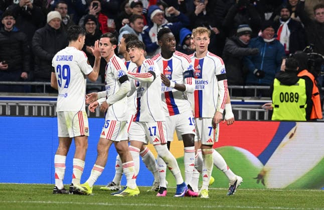 Football : Olympique Lyonnais v PAOK FC - UEFA Europa League 29 01 2026 Khalis MERAH of Lyon scoring goal during the UEFA Europa league match between Olympique Lyonnais and PAOK FC at Groupama Stadium Decines Charpieu Lyon France on January 29 2026 LYONFrance  Copyright: xMouradxAllilix