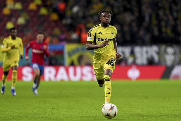 FCSB v Fenerbahce - UEFA Europa League BUCHAREST, ROMANIA - JANUARY 29: Dorgeles Nene of Fenerbahce in action during the UEFA Europa League Week 8 football match between FCSB and Fenerbahce in Bucharest, Romania on January 29, 2026. Arife Karakum Anadolu Bucharest Romania. Editorial use only. Please get in touch for any other usage.  Copyright: x2026xAnadoluxArifexKarakumx