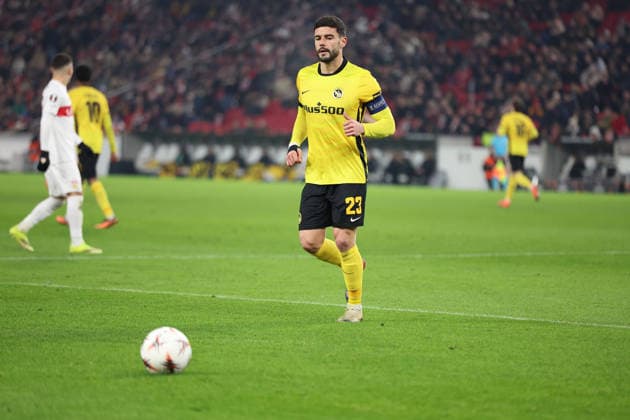 29 01 2026, xrekx, Football UEFA Europa League, VfB Stuttgart Young Boys Bern v l Loris Benito BSC Young Boys DFL DFB REGULATIONS PROHIBIT ANY USE OF PHOTOGRAPHS as IMAGE SEQUENCES and or QUASI VIDEO Stuttgart