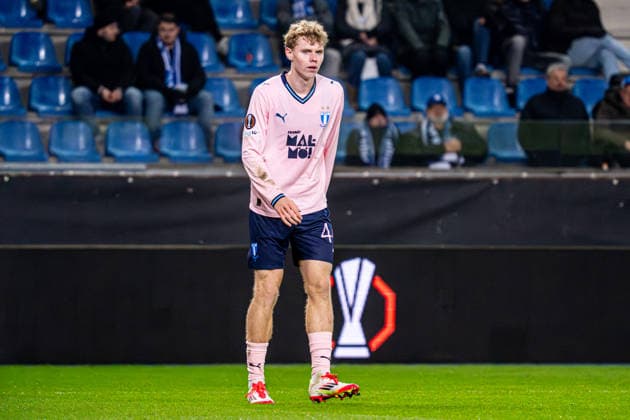 2026-01-29 KRC Genk v Malmo FF - UEFA Europa League 2025 26 League Phase MD8 GENK, BELGIUM - JANUARY 29: Malte Frejd Palsson of Malmo FF looks on during the UEFA Europa League 2025 26 League Phase MD8 match between KRC Genk and Malmo FF at Cegeka Arena on January 29, 2026 in Genk, Belgium. (Photo by Gabriel Calvino Alonso BSR Agency) Genk Belgium Content not available for redistribution in The Netherlands directly or indirectly through any third parties. Copyright: xBSRxAgencyx
