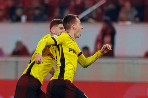 Stuttgart, Germany January 29, 2026 Europa League 2025 2026 VfB Stuttgart vs Young Boys Bern In the picture Sandro Lauper YB cheers after his goal to 2 2 MHP Arena Baden Württemberg Copyright: xFotostandx xSchäferx