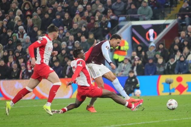 Aston Villa v Salzburg, Europa League Morgan Rogers of Aston Villa scores their first goal during the Europa League match between Aston Villa and Salzburg at Villa Park, Birmingham, UK on 29 January 2026. Birmingham Villa Park West Midlands UK Editorial use only , Copyright: xAlunxRobertsx PSI-23649-0039