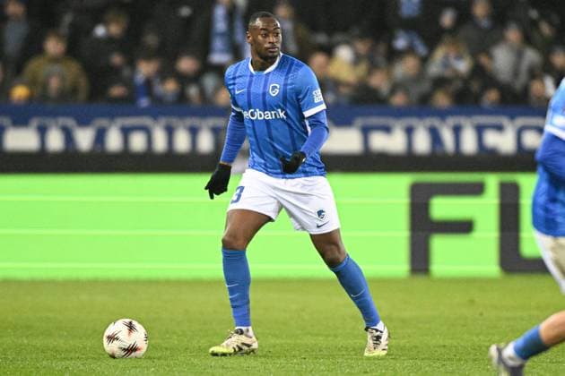 Genk s Mujaid Sadick pictured in action during a soccer game between Belgian soccer team KRC Genk and Swedish team Malmo FF, in Genk, on Thursday 29 January 2026, on day eight of the League phase of the UEFA Europa League tournament. JILLxDELSAUX  x159652824x