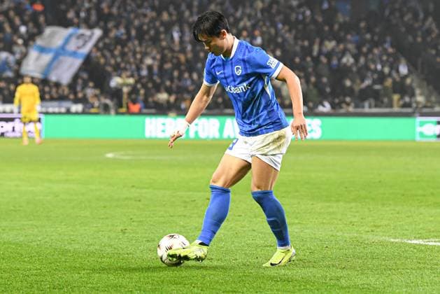 Genk s Hyeon-Gyu Oh pictured in action during a soccer game between Belgian soccer team KRC Genk and Swedish team Malmo FF, in Genk, on Thursday 29 January 2026, on day eight of the League phase of the UEFA Europa League tournament. JILLxDELSAUX  x159652861x