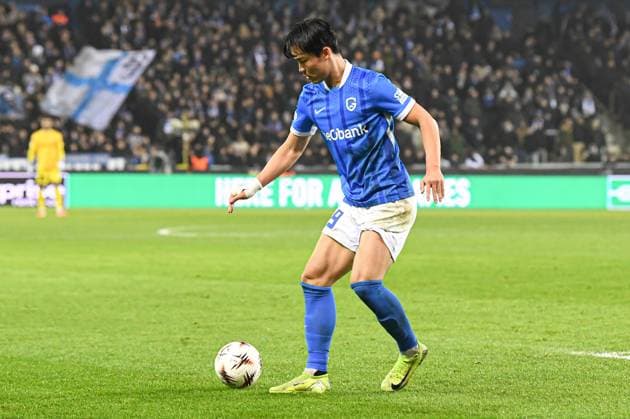 Genk s Hyeon-Gyu Oh pictured in action during a soccer game between Belgian soccer team KRC Genk and Swedish team Malmo FF, in Genk, on Thursday 29 January 2026, on day eight of the League phase of the UEFA Europa League tournament. JILLxDELSAUX  x159652865x