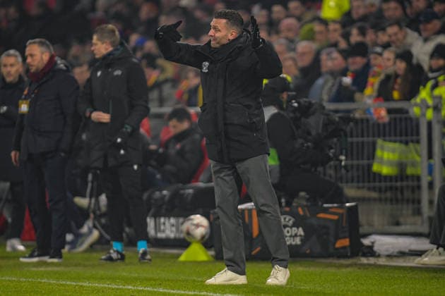2026-01-29 - Europa League match DEVENTER, NETHERLANDS - JANUARY 29: Melvin Boel headcoach of Go Ahead Eagles looks on during the Europa League match at the De Adelaarshorst on January 29, 2026 in Deventer, Netherlands Deventer De Adelaarshorst Netherlands Content not available for redistribution in The Netherlands directly or indirectly through any third parties. Copyright: xDennisxBresserx