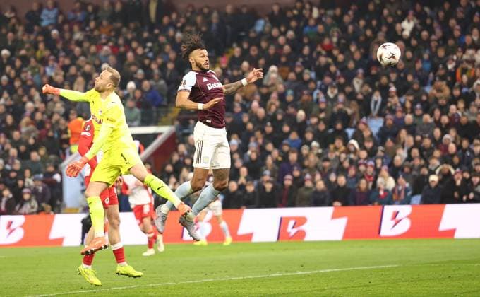 Tyrone Mings of Aston Villa scores a goal 2-2. Aston Villa v Red Bull Salzburg, UEFA Europa League, Group Stage, Football, Villa Park, Birmingham, UK - 29 Jan 2026Birmingham Villa Park United Kingdom EDITORIAL USE ONLY No use with unauthorised audio, video, data, fixture lists, club league logos or live services. Online in-match use limited to 120 images, no video emulation. No use in betting, games or single club league player publications. Copyright: xRyanxBrowne Shutterstockx 16445867bv