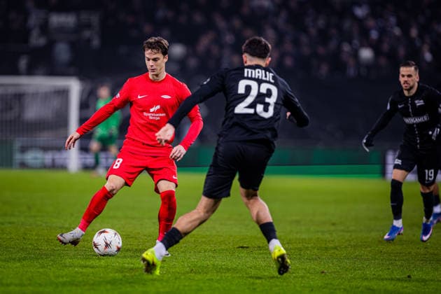 STURM GRAZ - BRANN BERGEN Felix Horn Myhre of Brann during the league phase of UEFA Europa league football match between SK Sturm Graz and SK Brann Bergen. Graz, Austria, January 29, 2026. Photo by Branislav Racko Copyright: xx 080A0497
